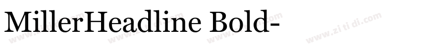 MillerHeadline Bold字体转换